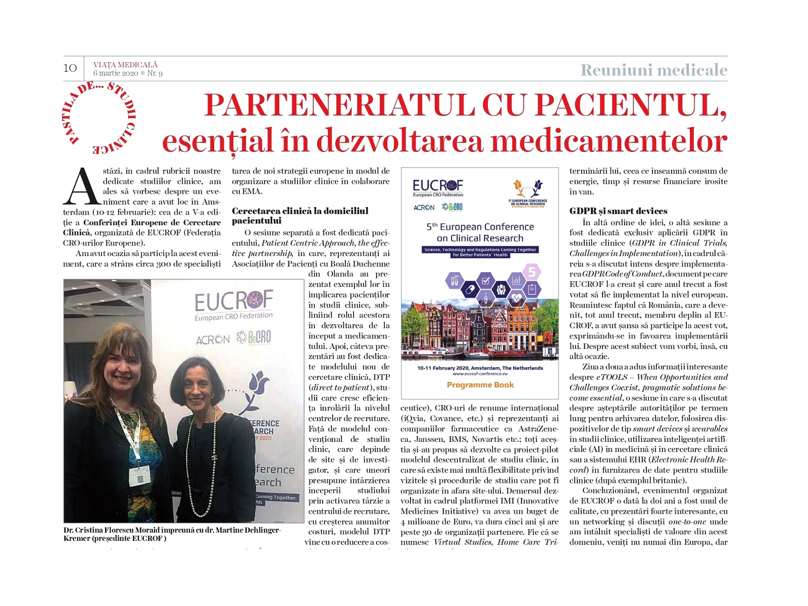 “Patient Centric Approach, the effective partnership” - Avantyo article in Viata Medicala magazine