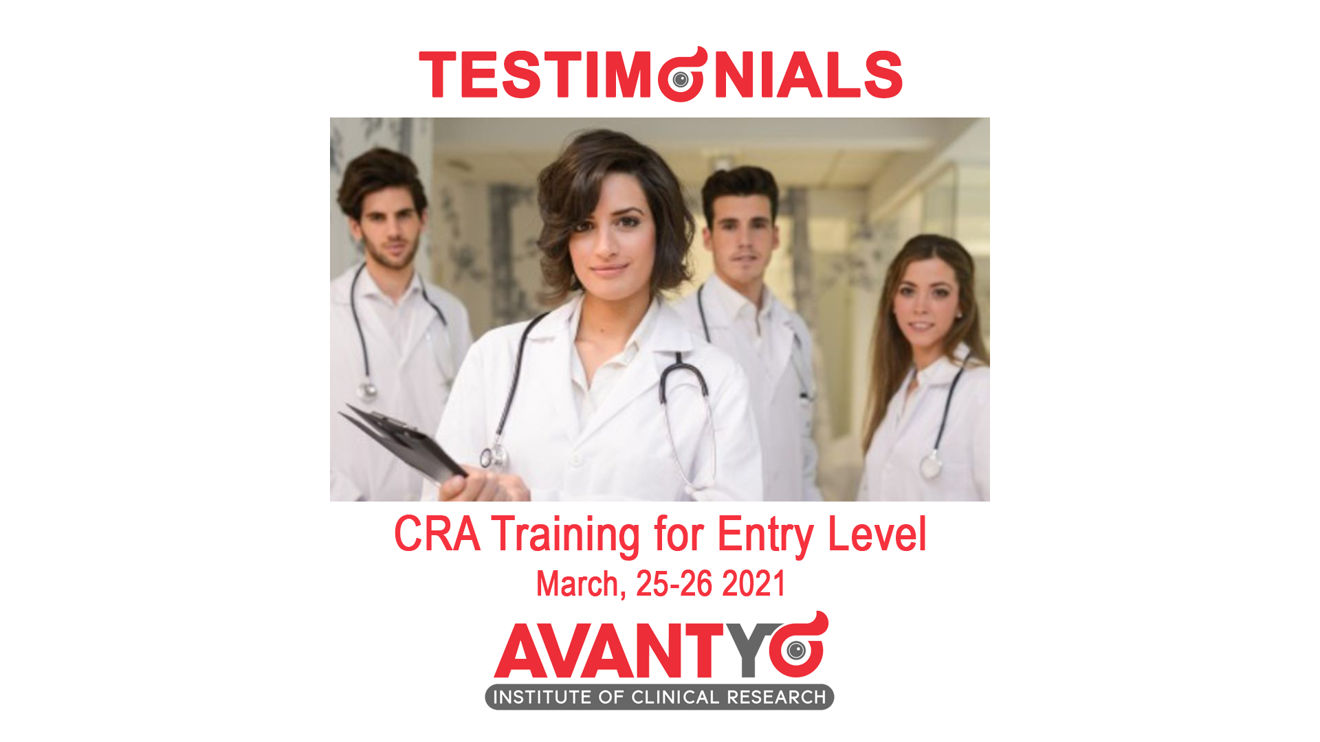 TESTIMONIALS - CRA Training for Entry Level - March, 25-26 2021